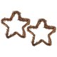 thumbnail image 1 of Uxcell Corona de Estrella de Ratán, 2 Piezas de 15CM Corona de Rama de Vid Natural de Navidad Aro de Anillo Floral, Marrón, 1 of 7