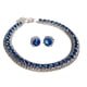 thumbnail image 1 of Conjunto de collar y pendientes con diamantes cuadrados, moderno, de lujo, con cadena de clavícula, personalizado y de alta sensibilidad., 1 of 5
