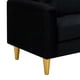 thumbnail image 3 of Sofa New Retro 3C + 2 Pouf Felpa 01 Negro, 3 of 6