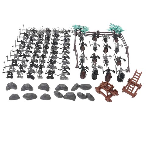 Bothyi - 122 Uds. Soldados Medievales Modelo Swordman Warriors Espada Y Escudo Regalo