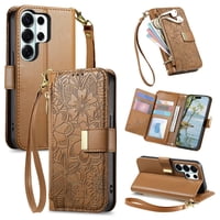 Funda Foxdock Cartera De Piel Sintética Para Foxdock Samsung Galaxy S26 Ultra – Resistente A Golpes, Rfid – Marrón