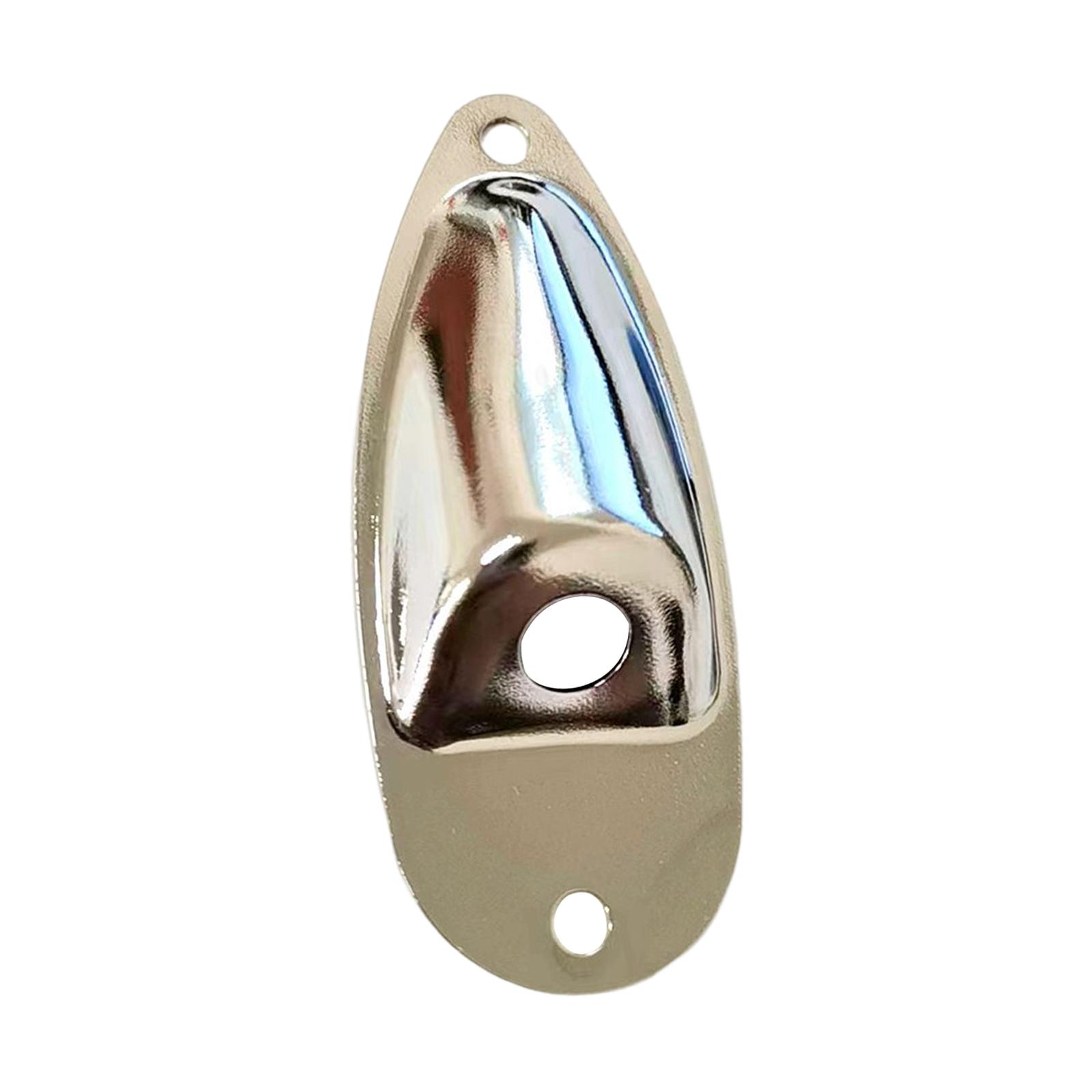 Magideal - Placa De Conector Cargado, Salida De Estilo De Barco De Metal Grueso, Conector De Entrada De Guitarra Cargado Para Guitarra Eléctrica, Piezas De Bajo,