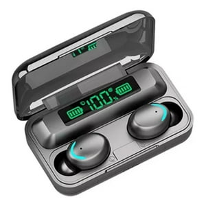 Veat00L - Audífonos Intrauditivos Inalámbricos Bluetooth F9-5 Negro, Pantalla Digital Led, Cancelación Inteligente De Ruido Dual Mic, Controles Táctiles