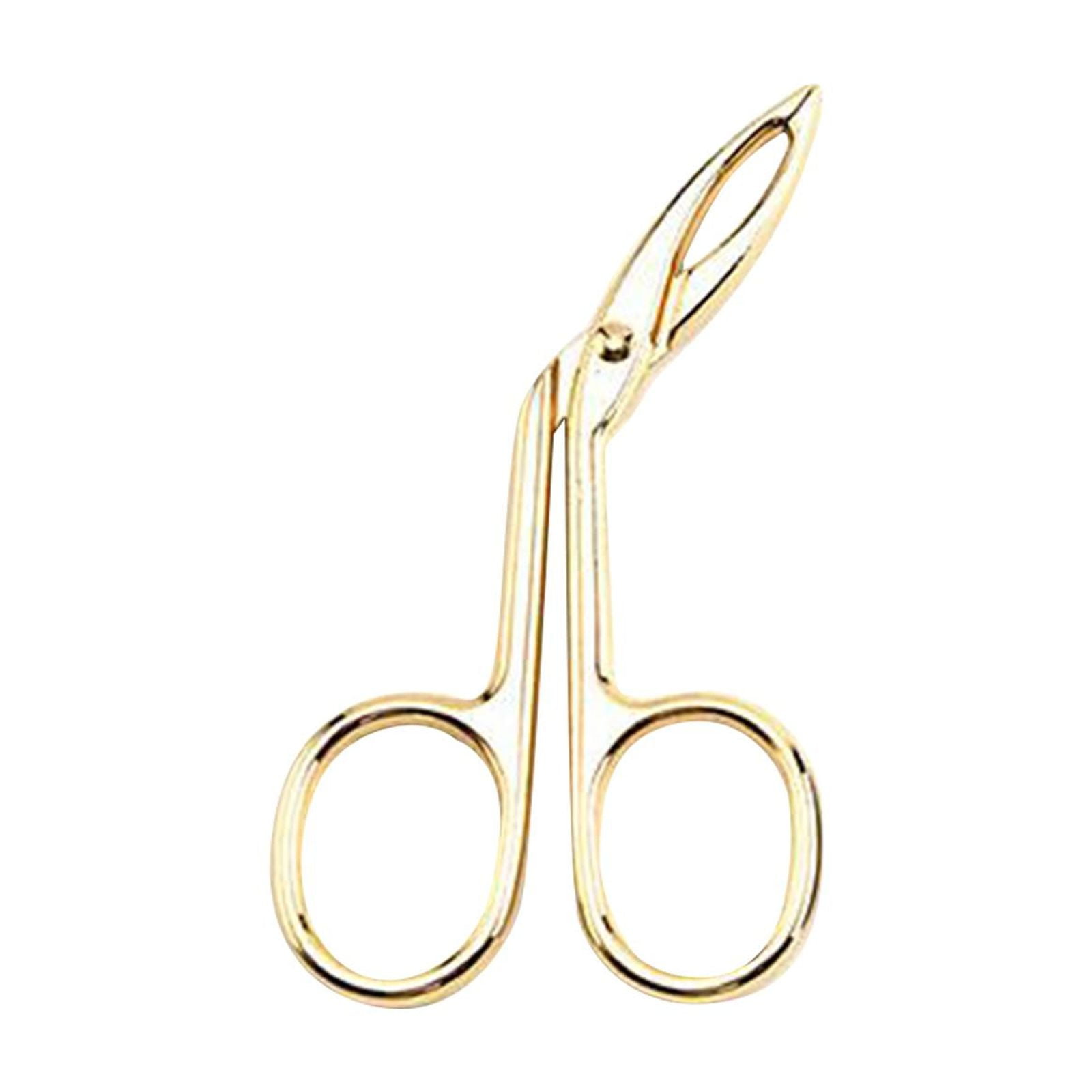 Magideal - Tijeras Profesionales Con Mango De Pinzas Para Cejas, Depilación Facial, Depilación Precisa Para Mujeres Y Niñas, Recortador De Cejas, Herramientas De Dorado