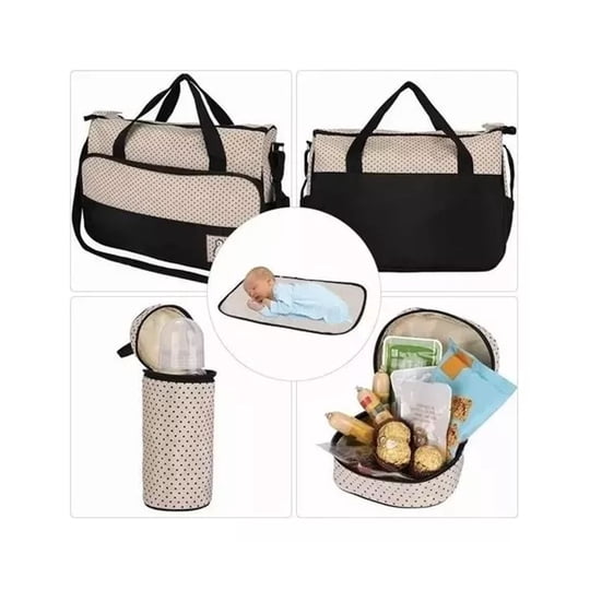Genérico - Set 5 Bolsas Pañaleras Mudador Bebe Viaje Multiuso