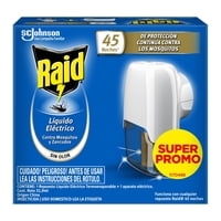 Insecticida Eléctrico Repuesto + Aparato Mosquitos Y Zancudos 32,9 Ml Raid