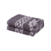 Genérico - Manta Y Frazada Térmica Borde Satinados, Color Gris