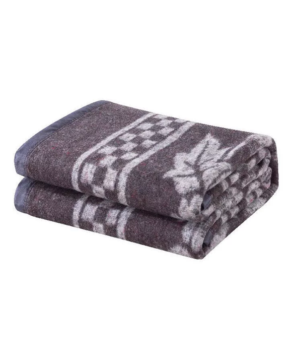 Genérico - Manta Y Frazada Térmica Borde Satinados, Color Gris