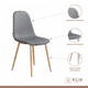 thumbnail image 4 of Comedor mesa de vidrio 120x80 + 6 Sillas Spoon terciopelo gris, 4 of 8