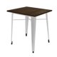 thumbnail image 2 of Mesa Tolix Blanca 70X70 Madera Oscura, 2 of 3