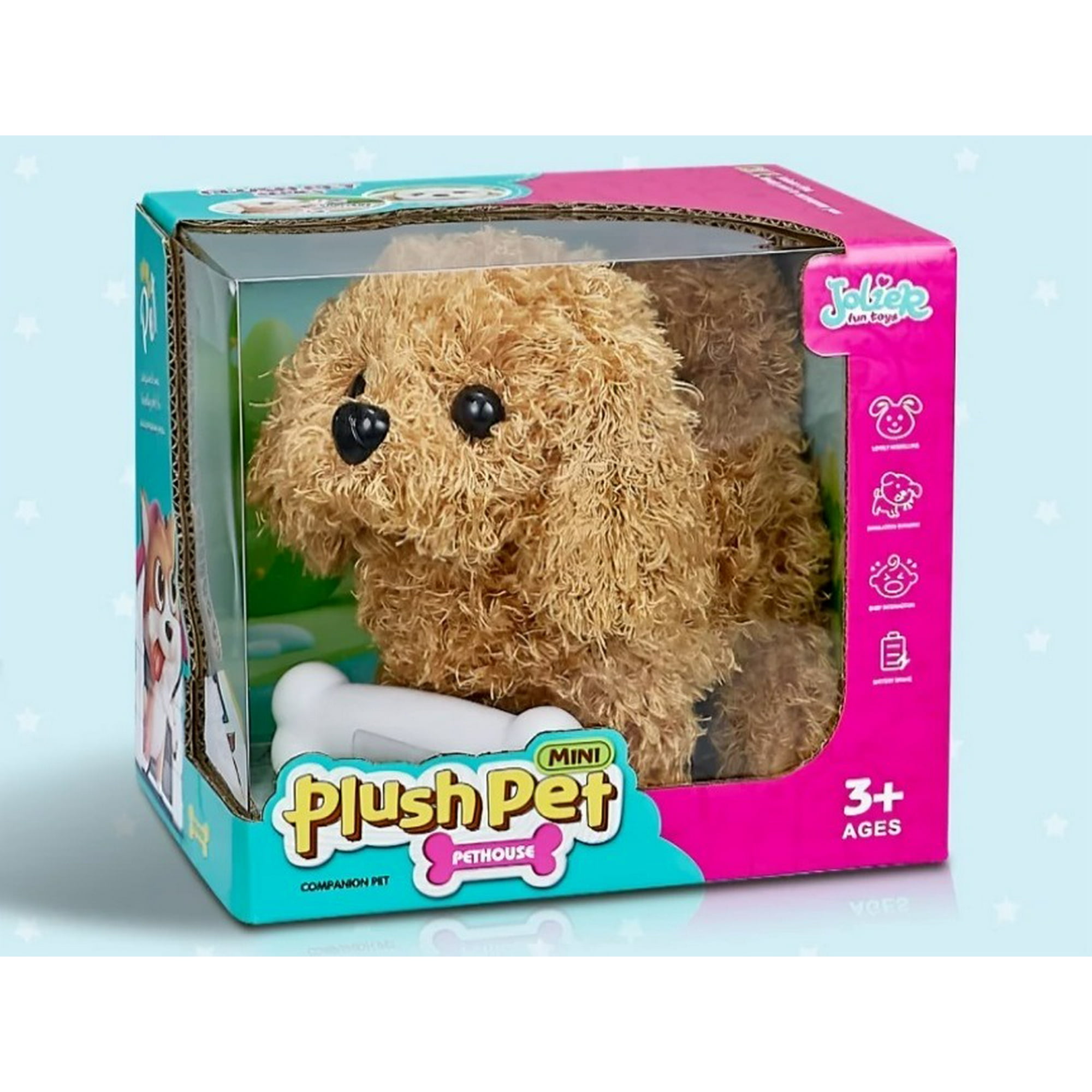 Genérico - Perrito Cafe Camina Y Mueve La Cola. Tiene Sonido, Trae Un Hueso De Accesorio