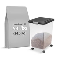 Recipiente De Almacenamiento De Alimentos Iris Usa Hermético De 25,5 Kg Con Ruedas