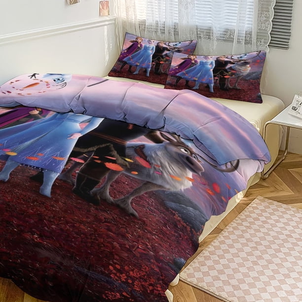 Frozen Bedding Sets for Kids Men Women Full Size Comforter Set 3pcs Comforter Sets