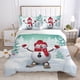 thumbnail image 2 of Christmas Gifts Santa Gingerbread Man Snow Quilt Duvet Cover Set3-Piece Bedding Set, 2 of 5