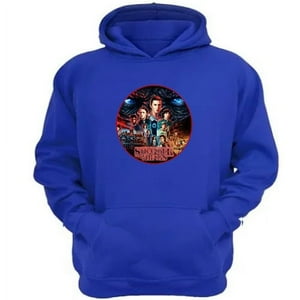 Genérico - Polerón Canguro Stranger Things Azul Talla Xs Unisex