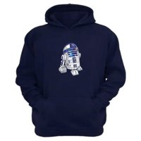 Genérico - Polerón Canguro Robot Redondo Sw Azul Marino Talla L Unisex