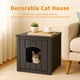 thumbnail image 3 of Outdoor Cat House DRATO de resina resistente a la intemperie para gatos, color negro, 3 of 8