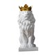 thumbnail image 5 of Estatua De León Adorno De Animal Salvaje Resina Escultura Para El Hogar Estatuilla Decoración Blanco, 5 of 5