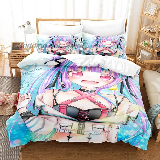 Nyubara Reona Bedding Set Bed Set Aldult Kid Bedroom Duvetcover Sets Kawaii Anime