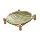 thumbnail image 1 of Bandeja De Cesta Tejida De Bambú, Bandeja De Almacenamiento Redonda Para Verduras, Mueble De Desayuno, 22 Cm, Verde, 1 of 5