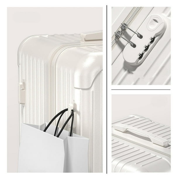 Maleta Tapa Dura Moderna 57x35x23 cm Porta Vaso USB Blanca | Lider