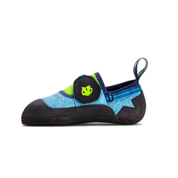 Zapatillas de escalada EVOLV Venga Kids azul/limón neón US 4