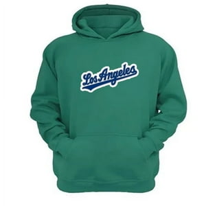 Genérico - Polerón Canguro Los Angeles Verde Aguamarina Talla S Unisex