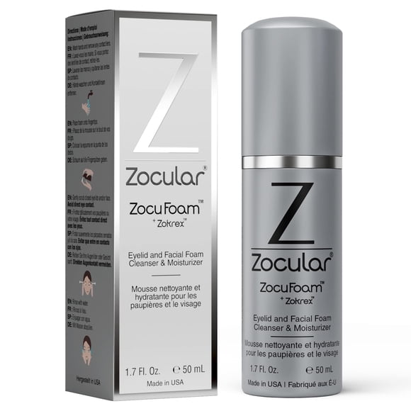 Limpiador de párpados Zocular ZocuFoam, exfoliante espumoso, 50 ml