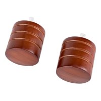 Metalhsa - Pack 2 Unidades Terminal Tope De Madera Chocolate 19 Mm