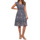 thumbnail image 1 of INSPIRE CHIC Vestido Floral de Mujer con Mangas Volantes Cuello en V Fruncido con Volantes Vestidos Casuales Azul Gris XS, 1 of 6