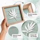 thumbnail image 3 of Set de 4 cuadros decorativos Tide and Tales 18 cm 3D verde salvia, 3 of 9