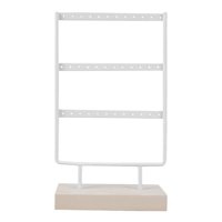 Ioensy - Organizador De Aretes De Joyería De 3 Niveles Duradero Para Mostrador De Baño Blanco