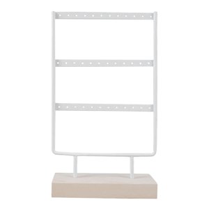 Ioensy - Organizador De Aretes De Joyería De 3 Niveles Duradero Para Mostrador De Baño Blanco