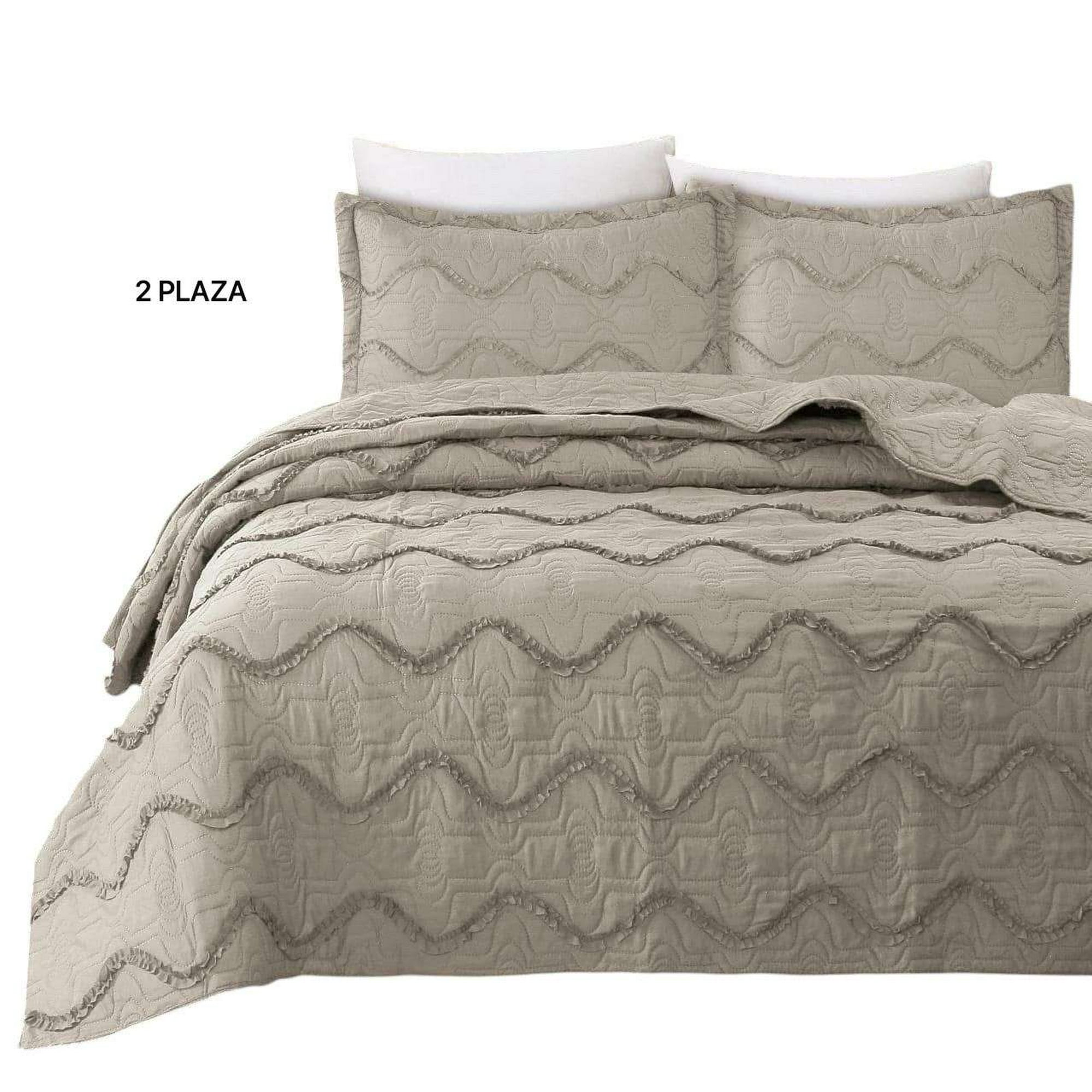 Oem - Cubrecama Y Fundas Con Faralado Dos Plazas Dormitorio 3