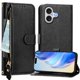 thumbnail image 1 of Funda Billetera Cremallera para iPhone 17 con Porta Tarjetas, Soporte y Correa Negro, 1 of 5
