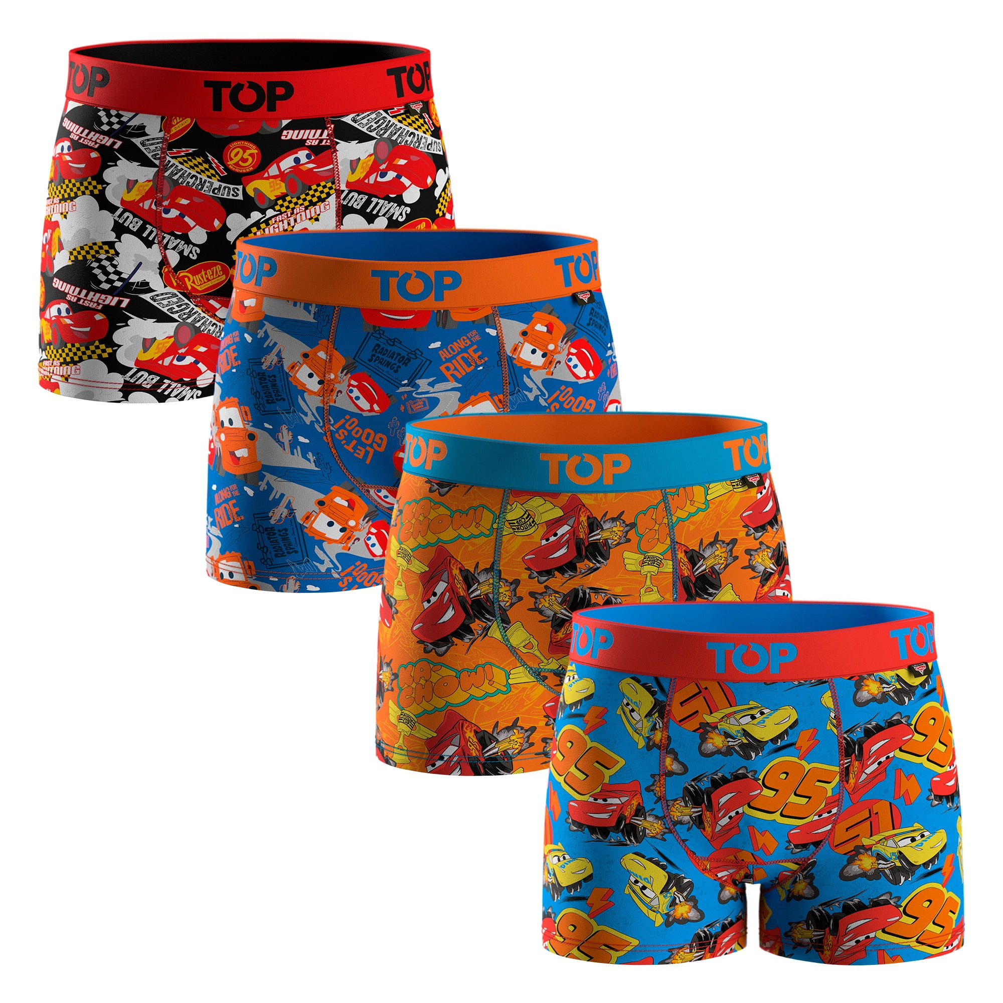 Top - Bóxer Niño Algodón Cars Pack 4 C2