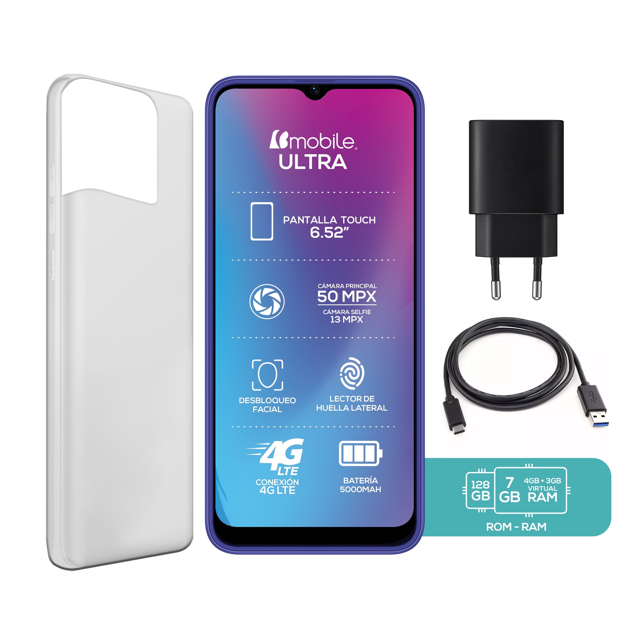 Smartphone Bmobile Ultra 4g. 128gb