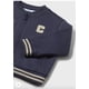 thumbnail image 2 of Sudadera tipo Bomber con aplique decorativo. azul 12 Meses, 2 of 3