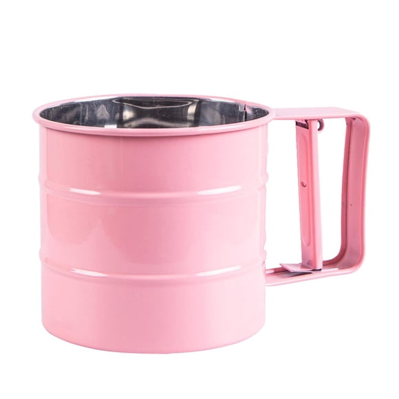 Tamiz de harina Melostu semiautomático de acero inoxidable rosa