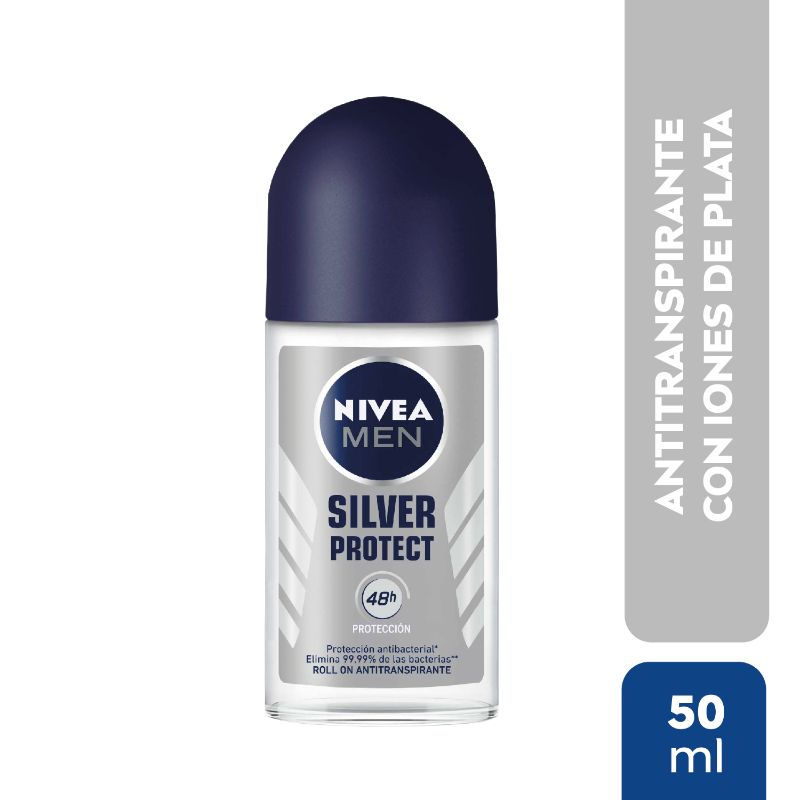 Desodorante Hombre Roll On Silver Protect Dinamic Power Frasco 50 g Nivea
