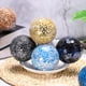 thumbnail image 4 of Uxcell 3Pcs Bolas Decorativas de Vidrio 3.15 pulgadas Orbes Bolas de Centro Bolas de Vidrio Mosaico para Decorar Cuencos, Verde, 4 of 5