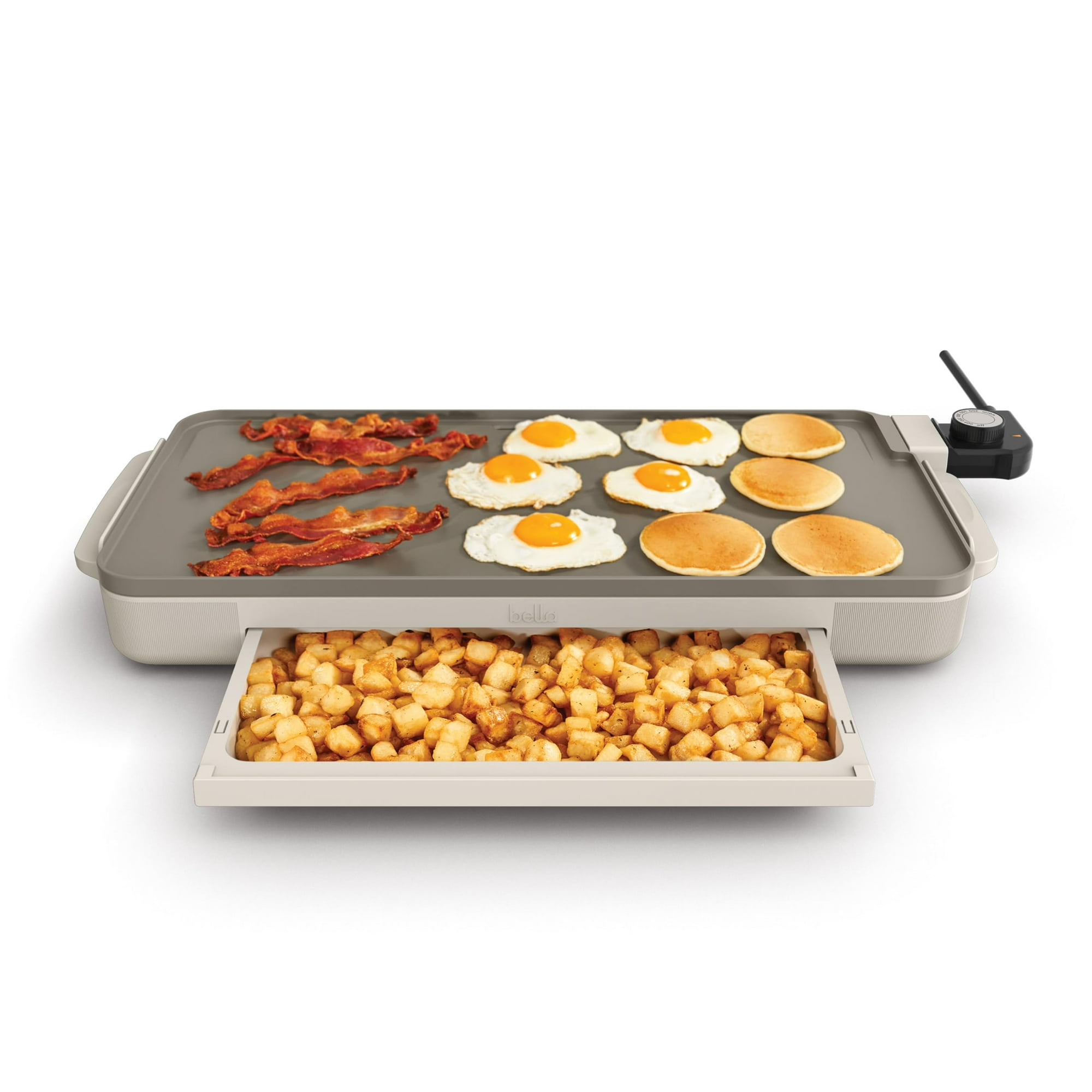 Plancha Eléctrica Bella De 10 X 20 Cm Con Bandeja Para Calentar Leche De Avena De 1500 W