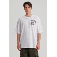 Fashionspark - Polera Hombre Print Oversize Blanco - Lll
