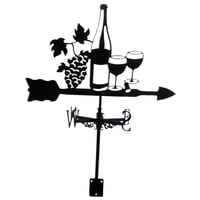 Magideal - Veleta De Viento De Metal, Decoración Exterior, Gallinero, Techo, Jardín, Indicador De Dirección Del Viento, Herramienta De Medición Para Gazebo Barn Con Tazas 34Cm