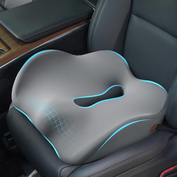 Cojín para Asiento de Coche Comphekept Alivio de Ciática Antideslizante