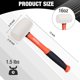 thumbnail image 2 of Martillo de goma ValueMax con mango de fibra de vidrio de 473 ml, blanco, 2 of 9
