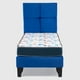 thumbnail image 3 of Cama Europea AF Tap-Blanca + Respaldo Zeus 1.5 PL Felpa Azul, 3 of 4