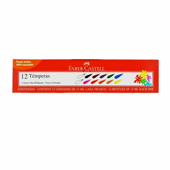 Témperas 12 Colores 15 ml, 1 Un