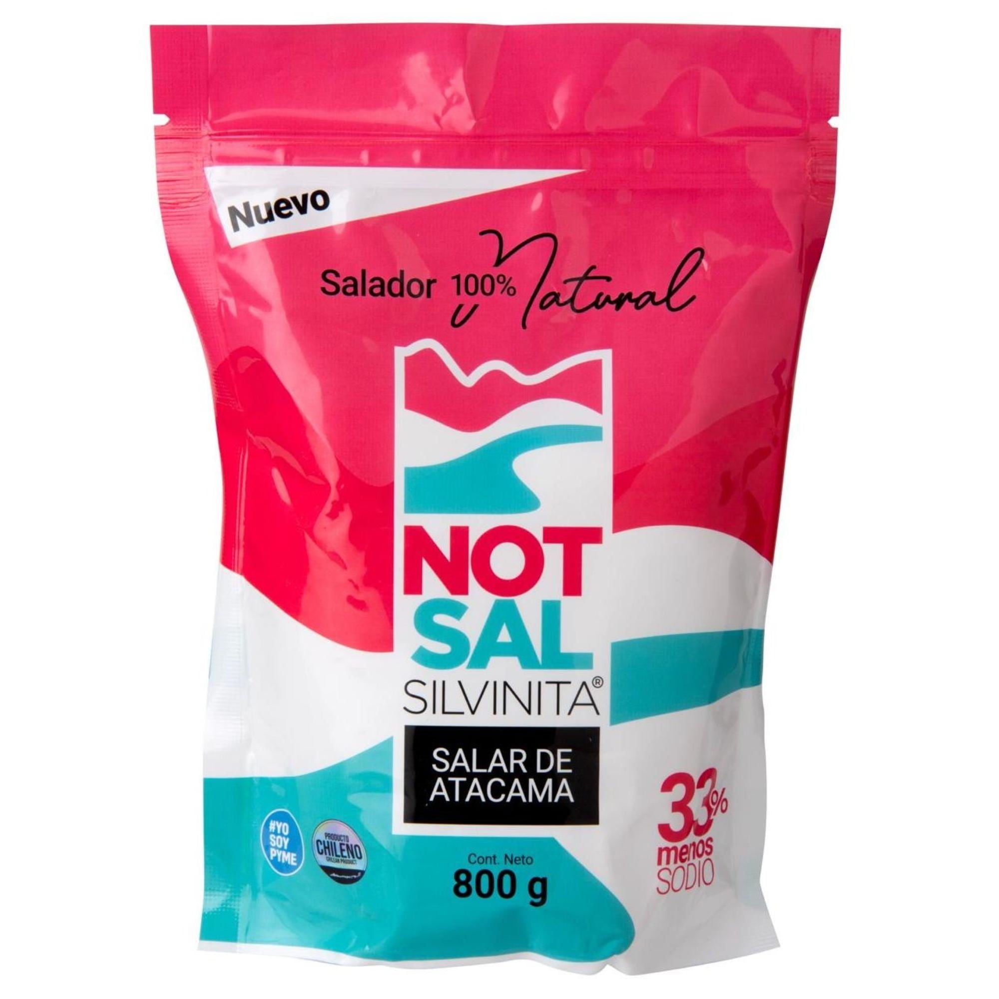 Aderezo En Base A Sal Mineral Doypack 800 g Not Sal Silvinita