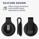 thumbnail image 3 of Clip de silicona para Apple AirTag kwmobile - Negro, 3 of 7